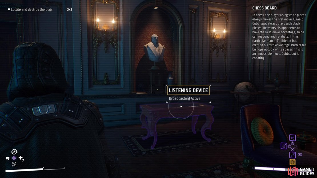 The first bug is found at the base of the Penguin&rsquo;s bust
