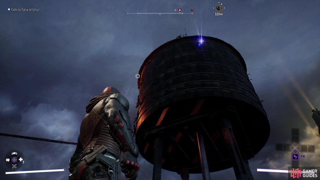 You&rsquo;ll find a Batarang embedded into the side of the water tower atop some apartments.