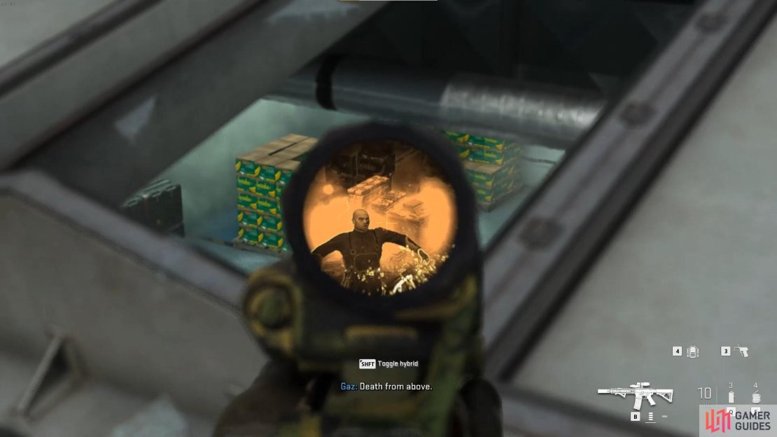 Head to the roof of the first building in the compound. You can then flash, tear gas and smoke to take care of the enemies easily, an tehn drop in when it&rsquo;s safe.