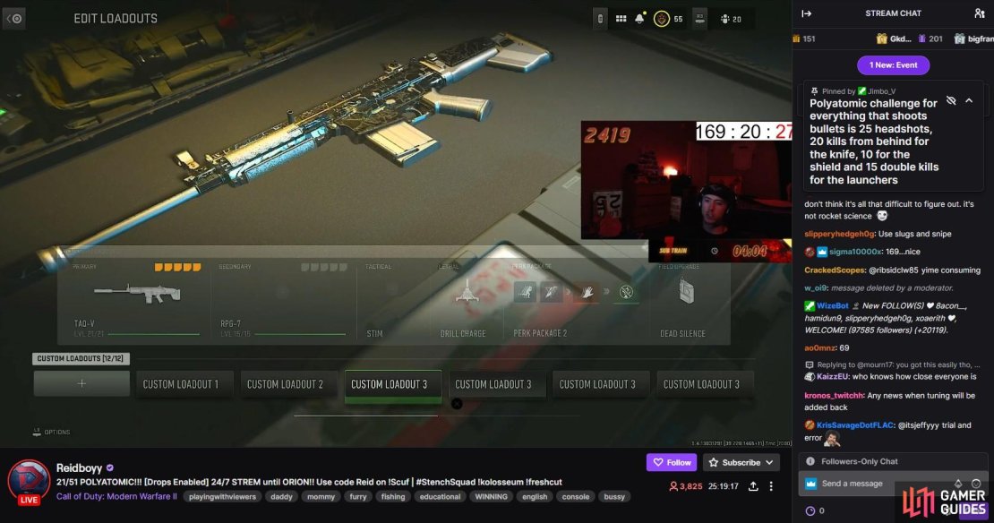 Source: The pinned event in Reidboy&rsquo;s Twitch stream