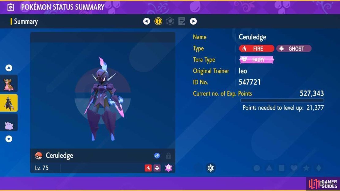 Ceruledge Five-Star Raid caught stats (1/3)