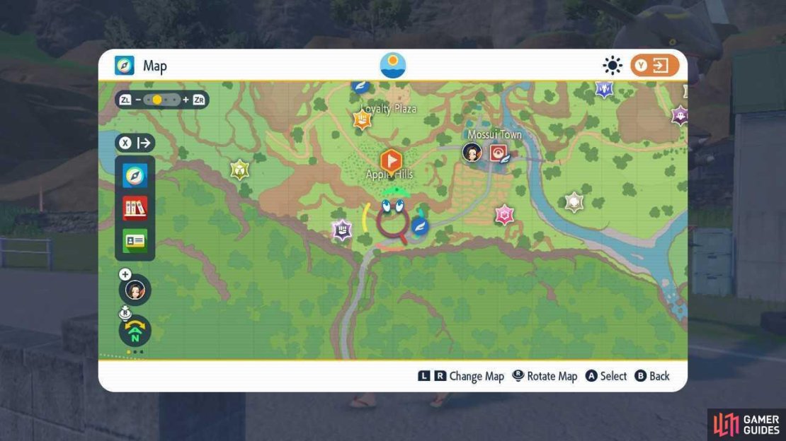 Trainers should head over to Apple Hills, west of Mossui Town and the Community Center.