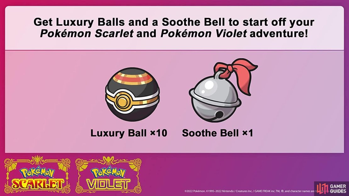 Luxury Balls and Soothe Bell. (Credit: The Pok&eacute;mon Company)