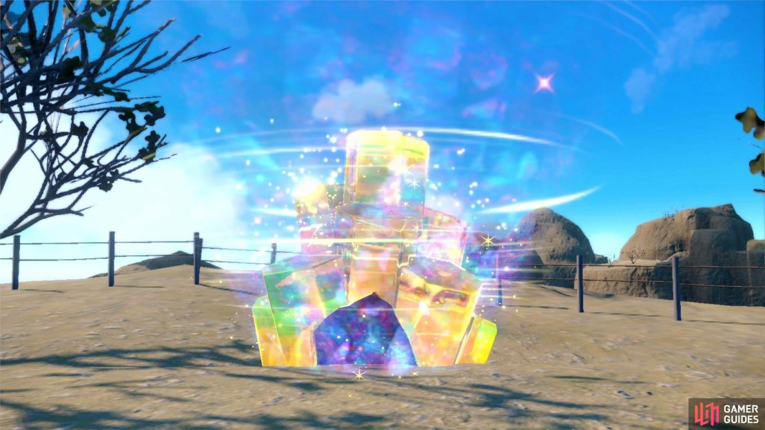 A Tera Raid crystal housing a battle event. (Credit: The Pok&eacute;mon Company)