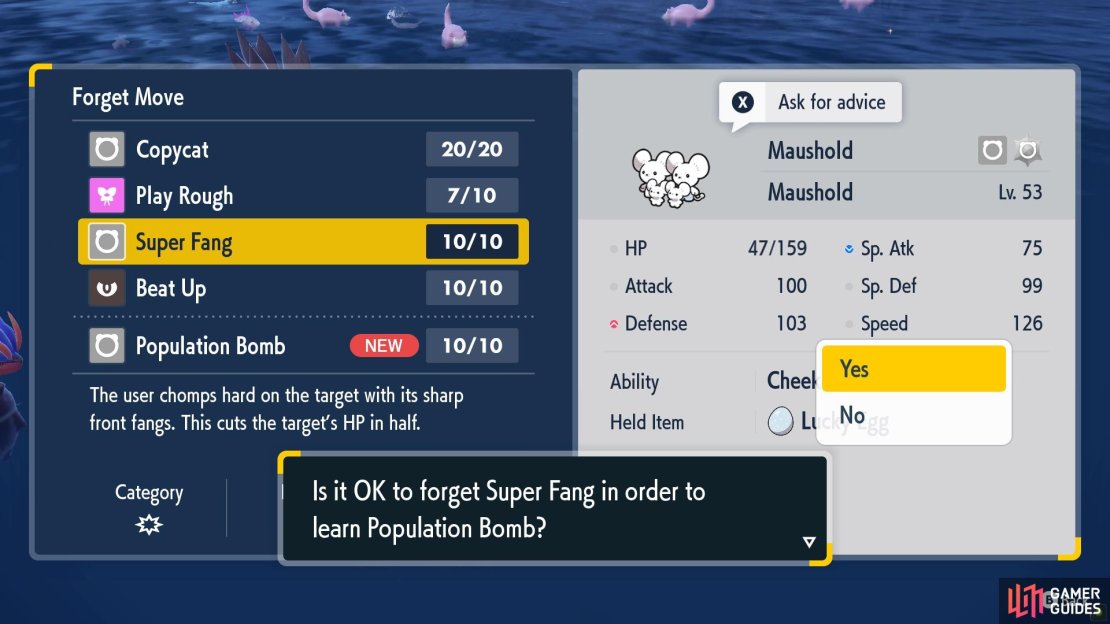 When your Pok&eacute;mon is learning a new move, it&rsquo;ll have to forget one too. 