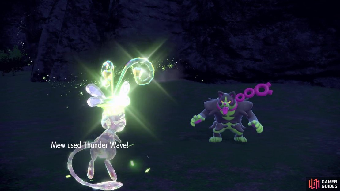 Use Thunder Wave to increase a trainer&rsquo;s chances of catching Okidogi.