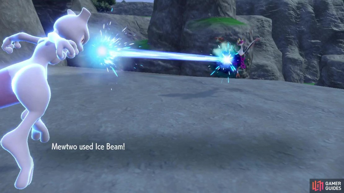 Use Mewtwo to deal bulk damage, then follow up with Mews False Swipe and Thunder Wave moves. 