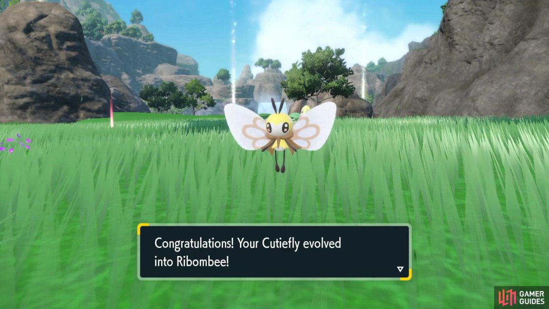 Level up Cutiefly one level to evolve into Ribombee