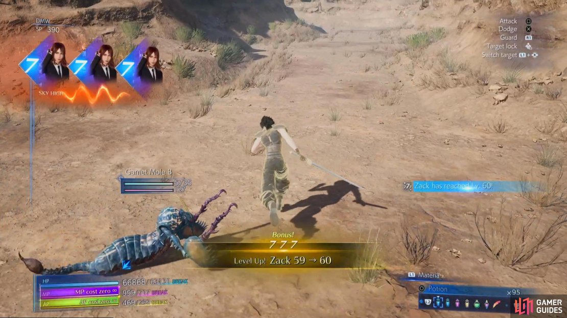 You&rsquo;ll need a 777 to appear in the DMW to get a level up.