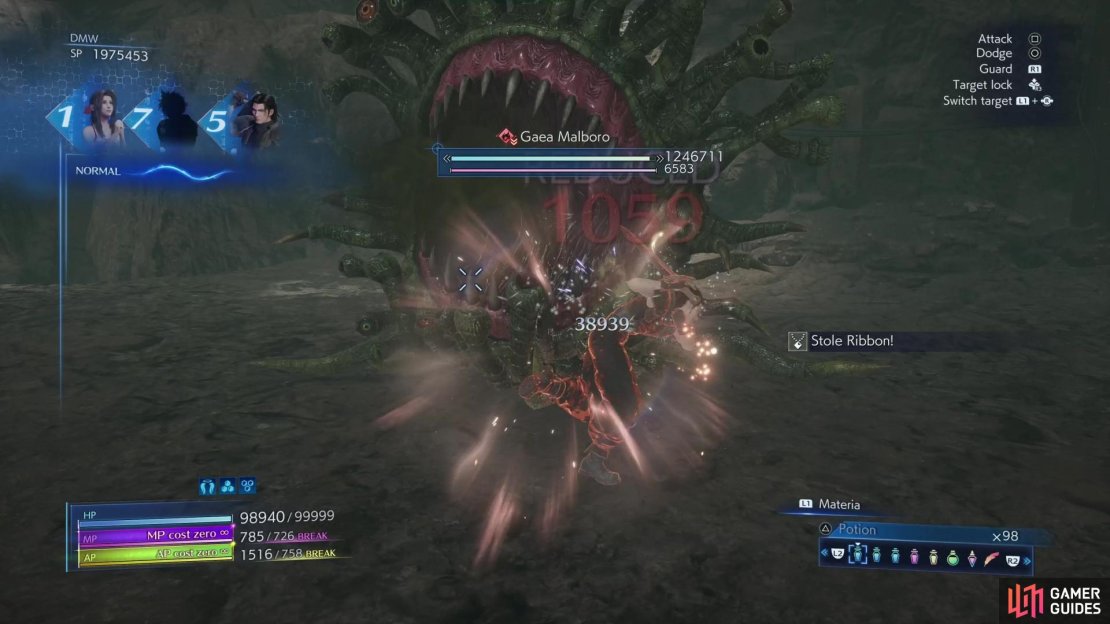 While it doesn&rsquo;t protect against !Death, the !Ribbon is still a noteworthy steal from the Gaea Malboro in Missions 2-5-6 and 6-6-5.