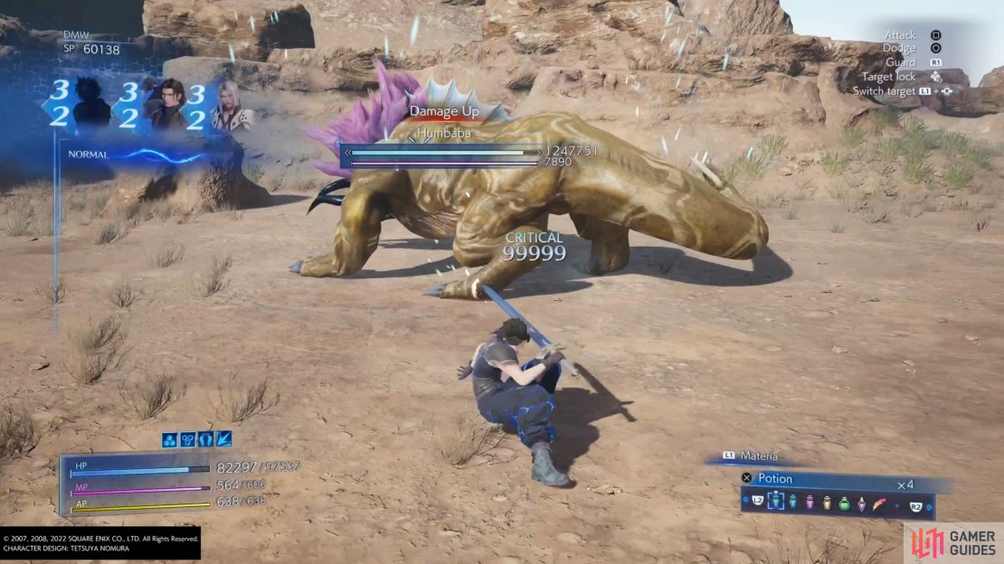 Humbaba will give a Critical buff whenever you hit it sometimes