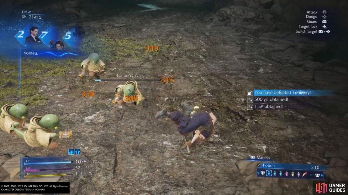 Tonberries are great for getting some Gil early