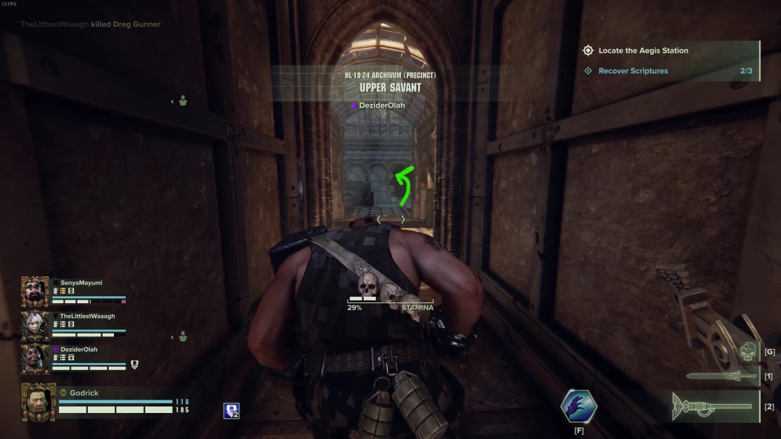 Head to the furthest right pathway at the start of the Savant and head towards the dark room in the corner for another potential scripture spawn.