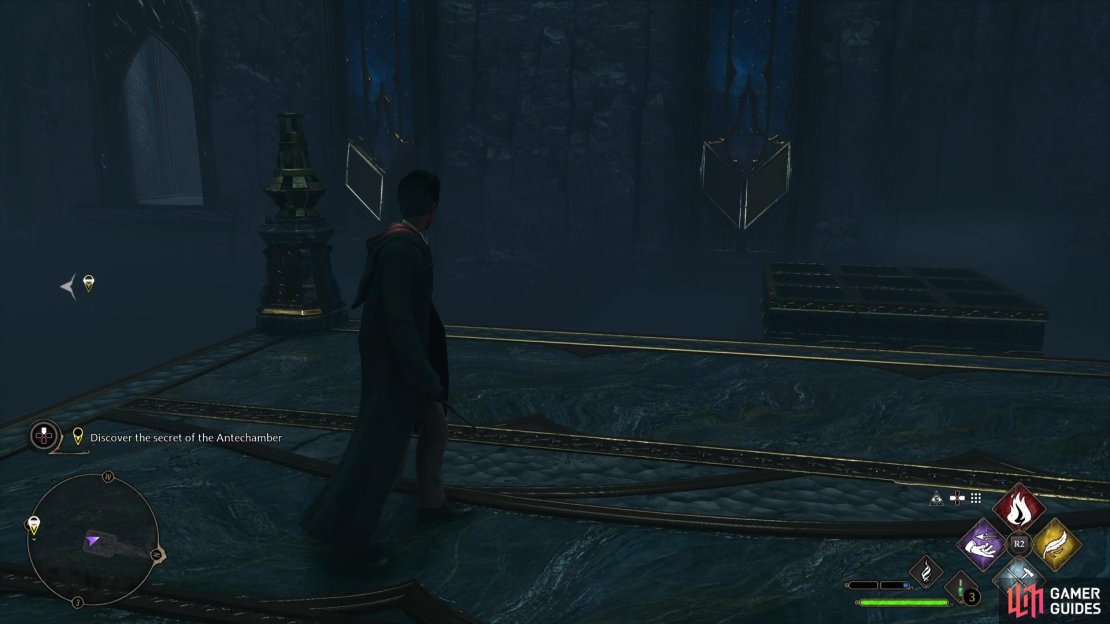 Hit the orb and look right to find a platform to leap to