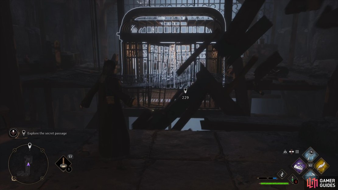 Use Reparo on the broken elevator.