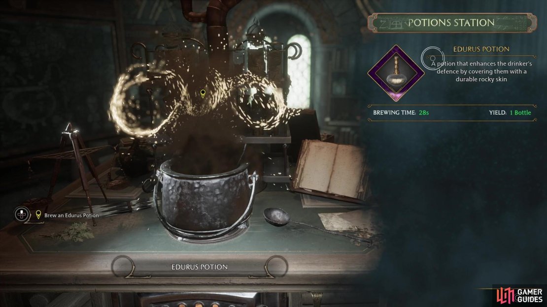 Whatever your choice, brew an Edurus Potion,