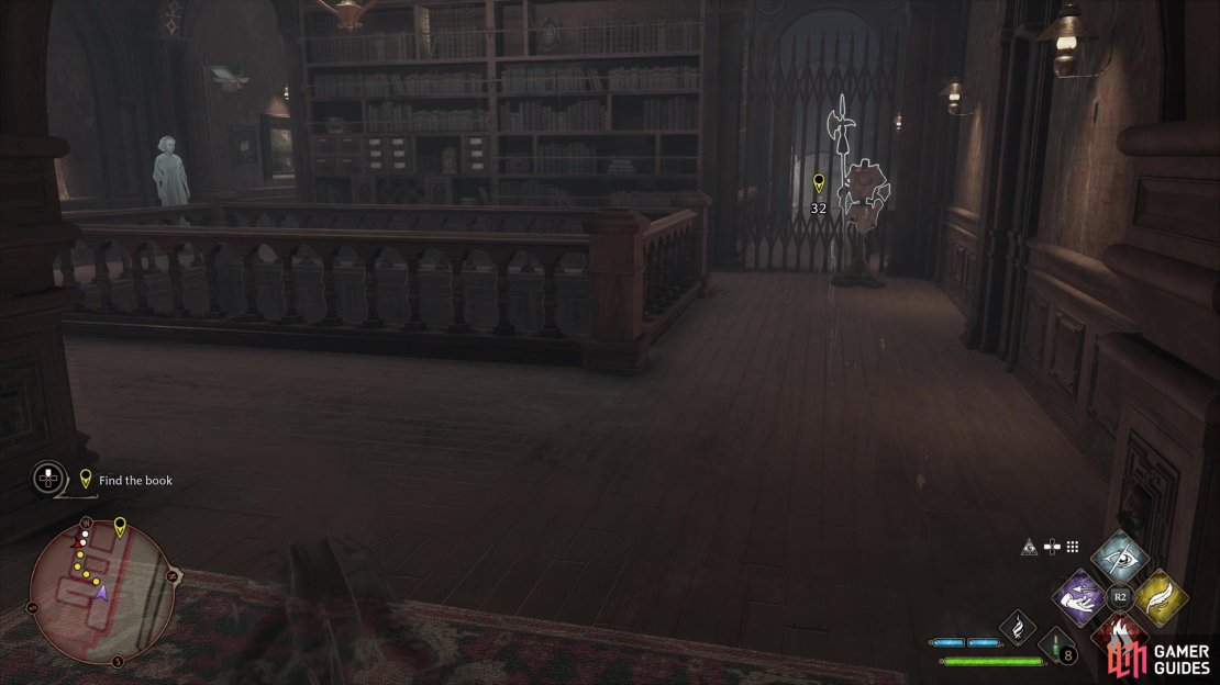 After getting through the gate and going down some stairs, you&rsquo;ll find a ghost blocking your path.