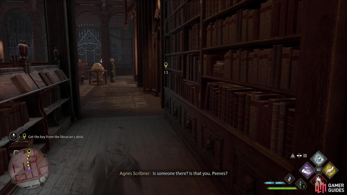 Keep an eye on the librarian,