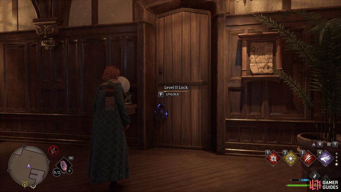 Unlock the door using the Alohomora spell Level II.