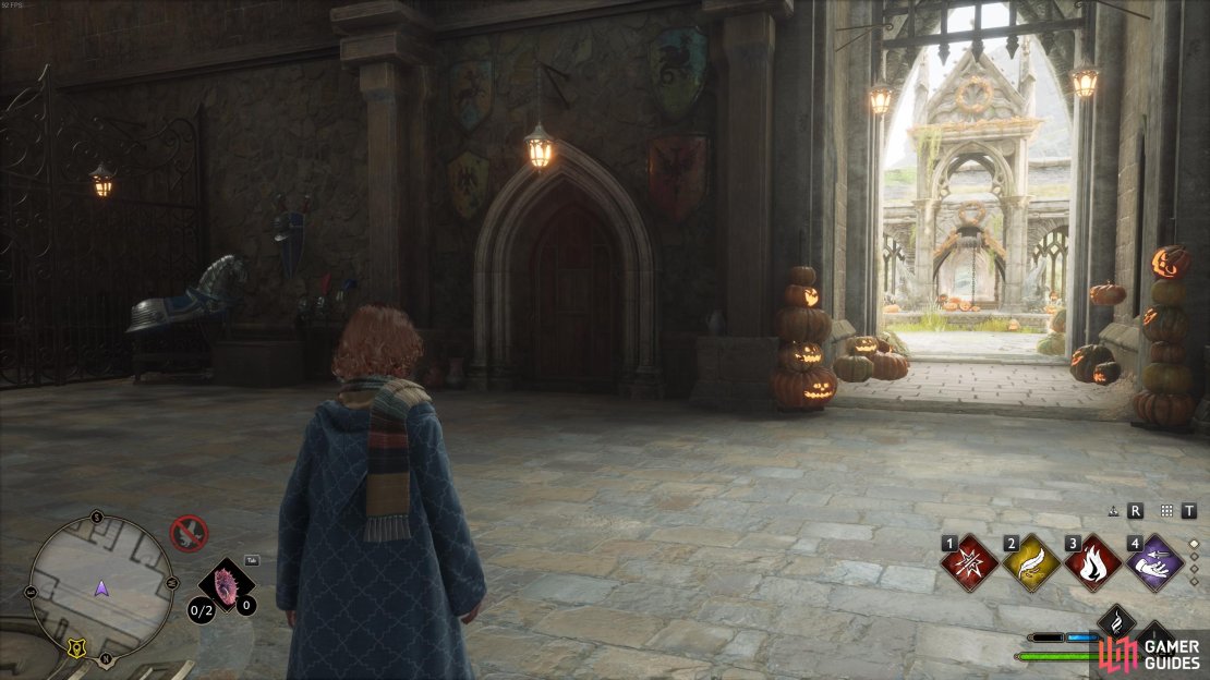 Go through the door to the left of the courtyard entrance to reach the top of the clock tower.