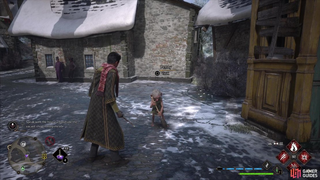 Speak to Penny outside the vacant shop to get the ball rolling