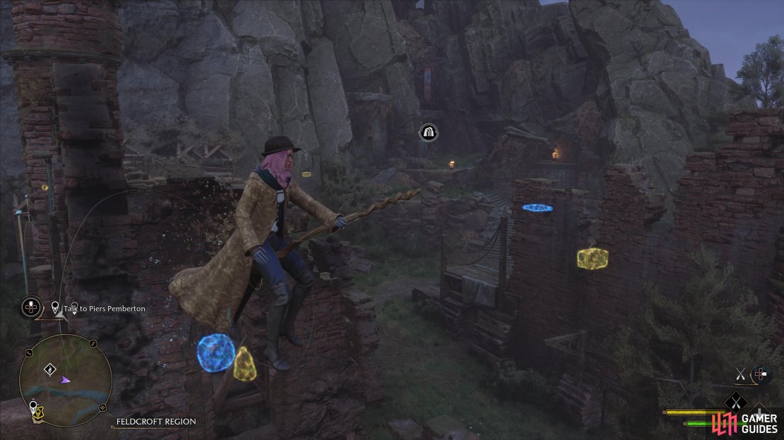 Puzzle cube location in the middle of the Feldcroft Region ruins.