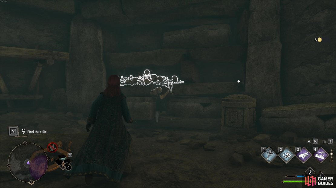 Find the skeletal remains and use Accio to drag them out. 