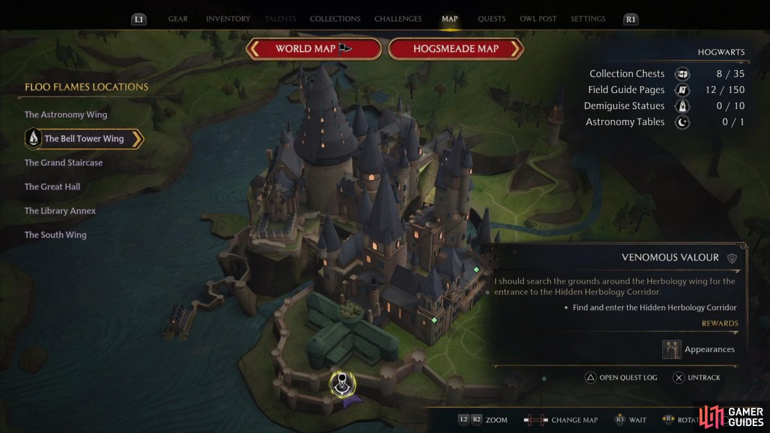 Head to this location of Hogwarts  to find a blocked doorway