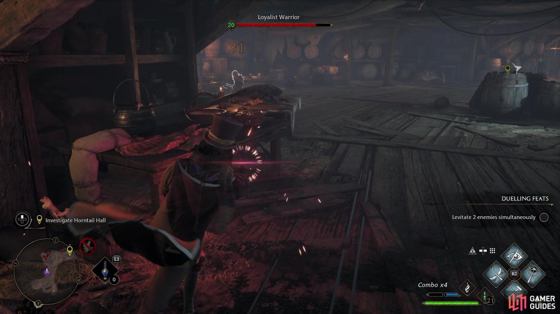 Make quick work of the Loyalists and Poachers with the usual basic spells.