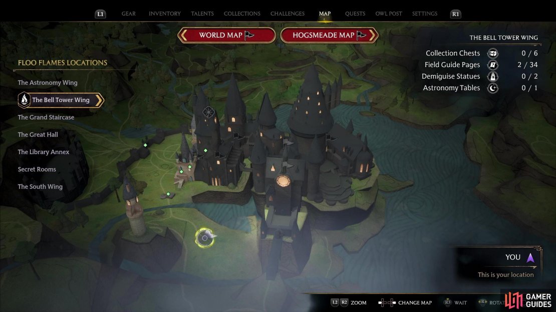 Head to the Beast Classroom Floo Flame and follow the path down to Poppy Sweeting