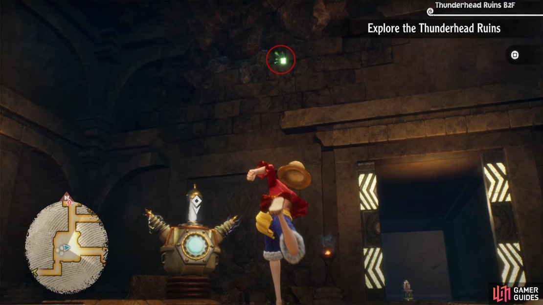 In the &ldquo;switch room&rdquo; the cube will be on the roof above the eastern doorway.