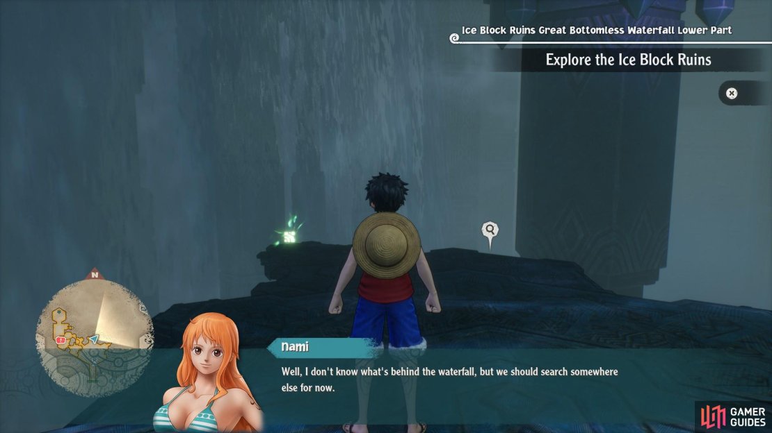Head straight forward after entering the Ice Ruins.