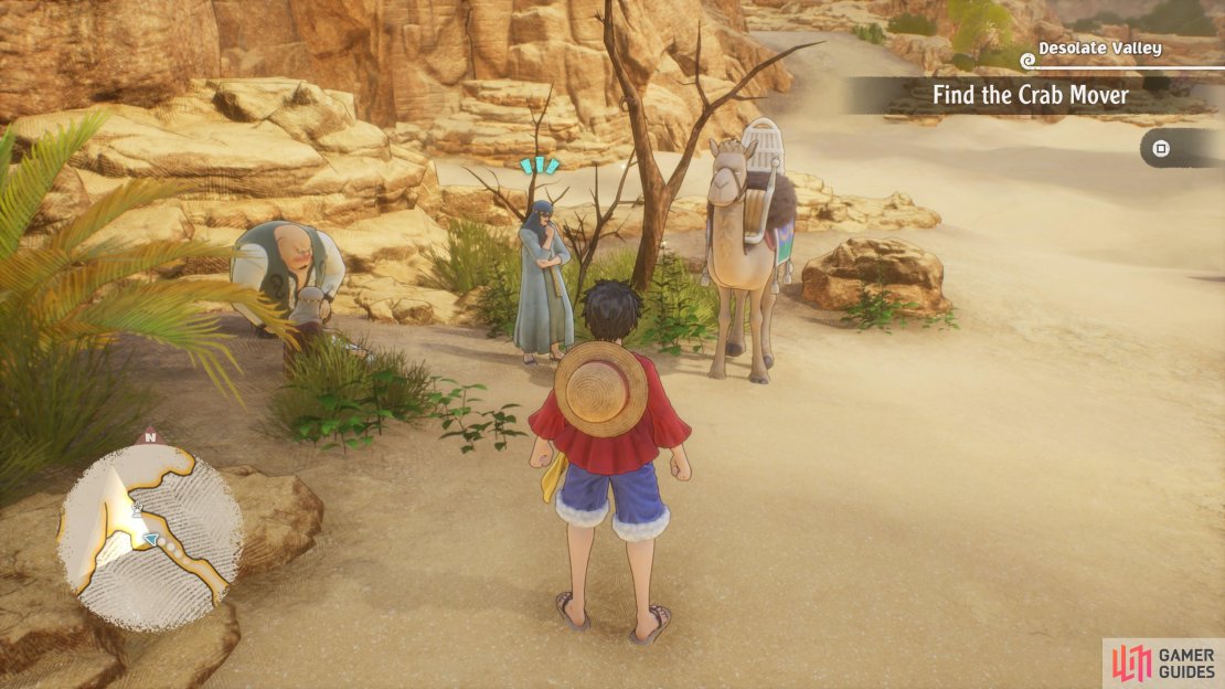 Talk to his caravan NPC to get a clue for the first photo