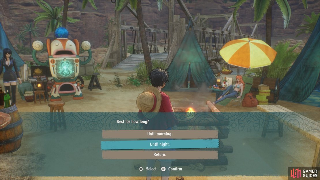 Choose to rest until night at the camp