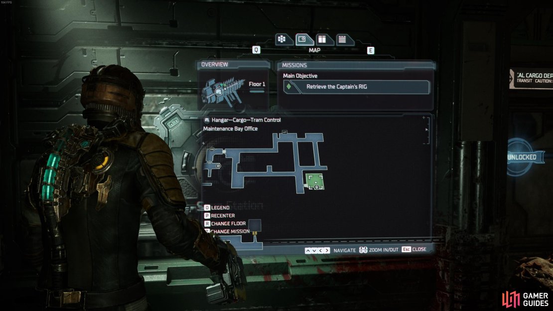 You can see the Maintenance Bay Office in the southeast of the map.