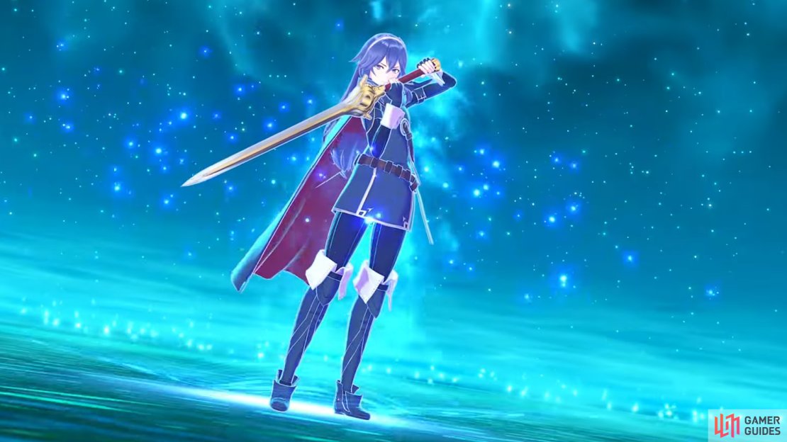 !Lucina&rsquo;s Emblem Form in !Fire Emblem Engage.