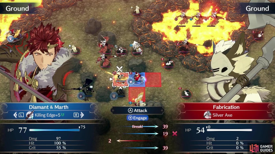 Marth will give Diamant extra attacks, which means extra chances to proc Sol. Even at 50% damage, Diamant&rsquo;s high STR makes these additional attacks dangerous.