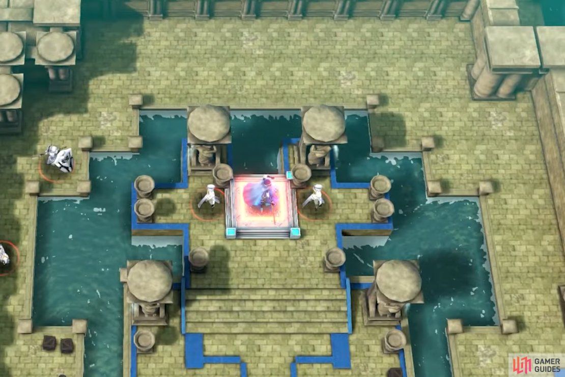 Marth inside of his sealed room in !Fire Emblem Engage&rsquo;s Hero King Paralogue.