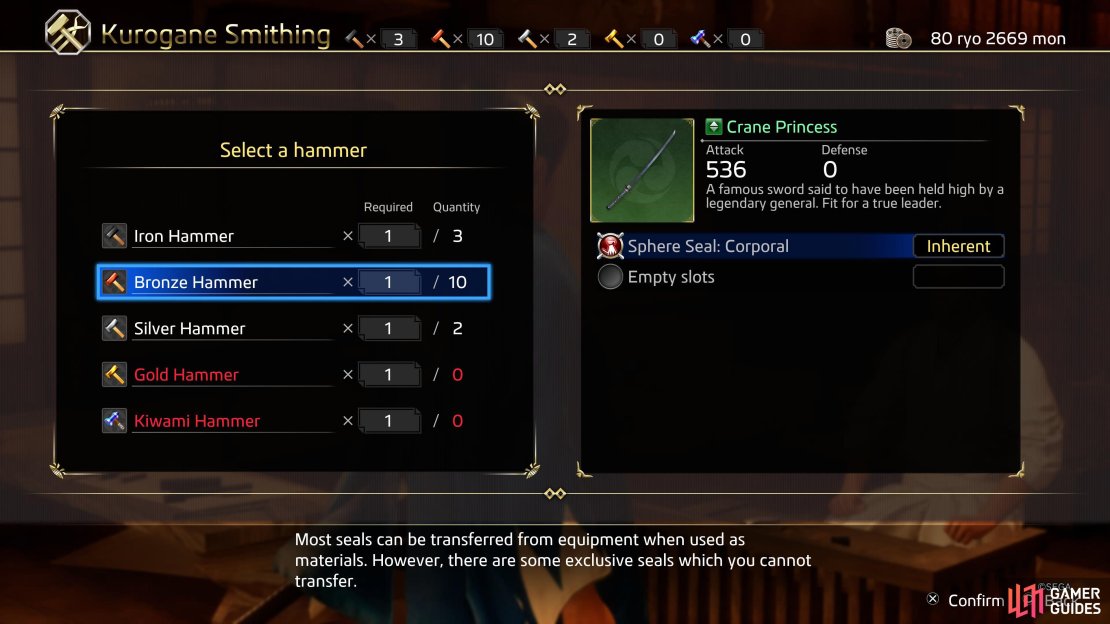 Bronze Hammers are used for &ldquo;Fine&rdquo; grade gear.