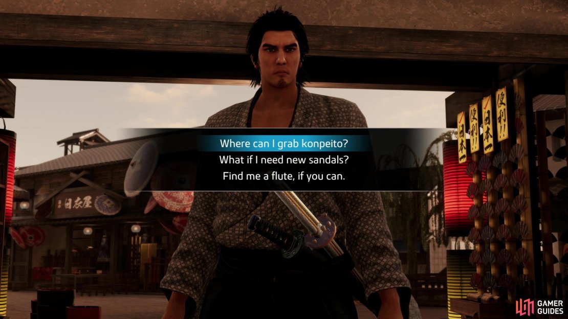 After making your first purchase, Ryoma will test the competence of the Don Quijote Employee.