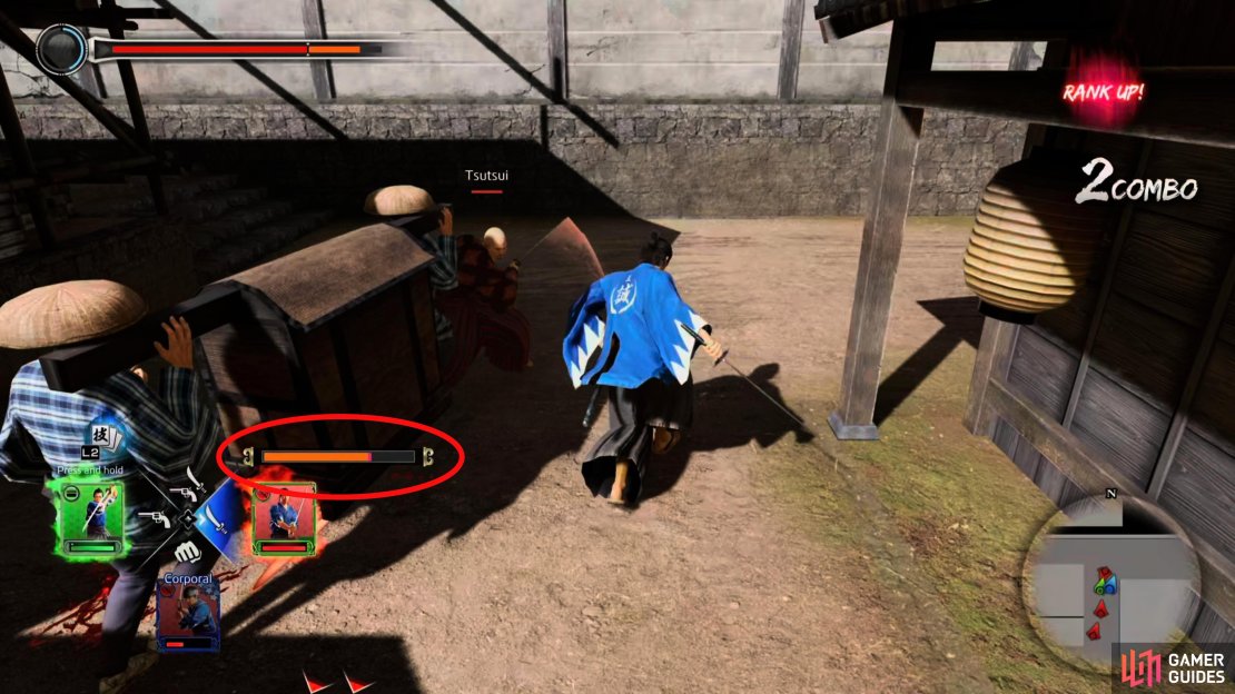 If you let the enemies attack the Palanquin, it&rsquo;ll get damaged as indicated by the orange bar. If this reaches zero, the substory will fail.