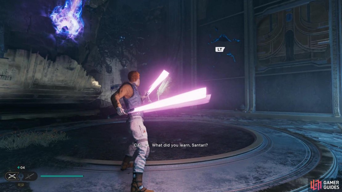 Take out the crack in the wall first to reveal a new orb power station that opens a hidden door.