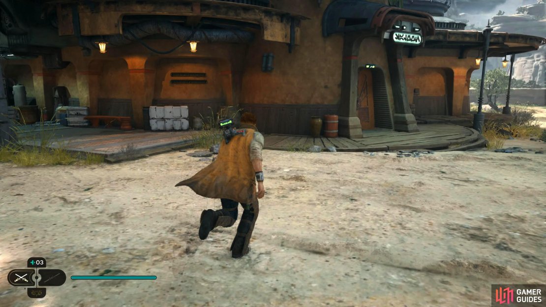 Head into the Pyloon&rsquo;s Saloon, and head right off the bar to find the bathroom.
