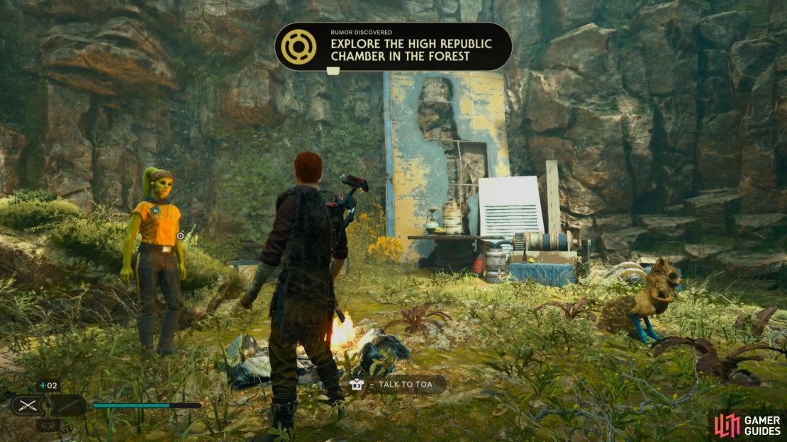 Speak to Toa to obtain the Rumor