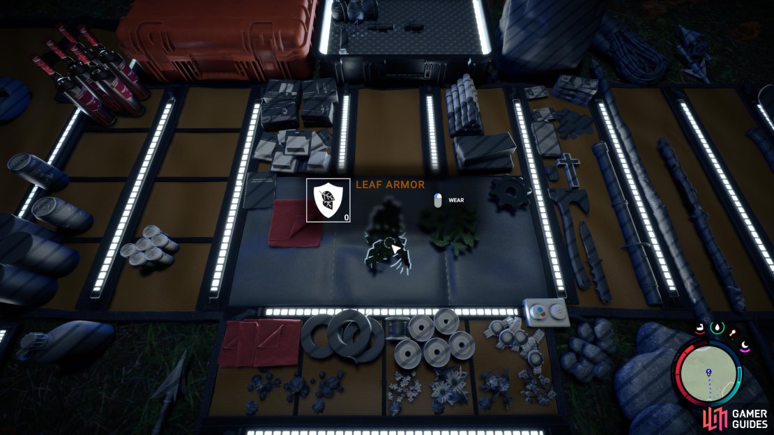 Once you&rsquo;ve crafted the Bone Armor, equip it with the left mouse button. When equipped, the armor segment will display a green color.