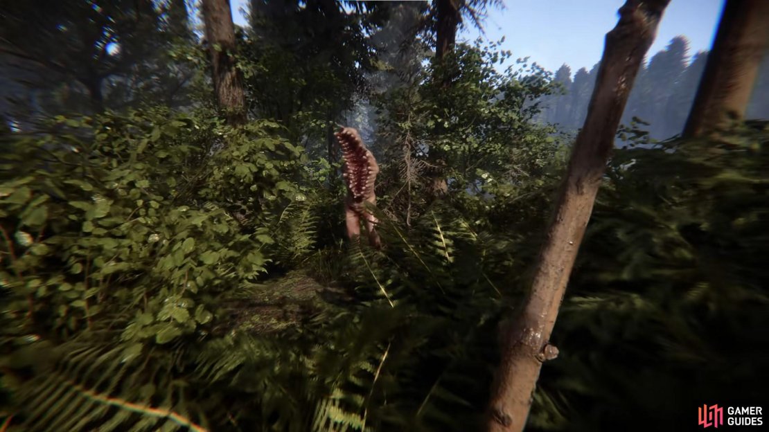 The Fingers Mutant iseverywhere in the Sons of the Forest, and often come in pairs when they do spawn. Image via Endnight.
