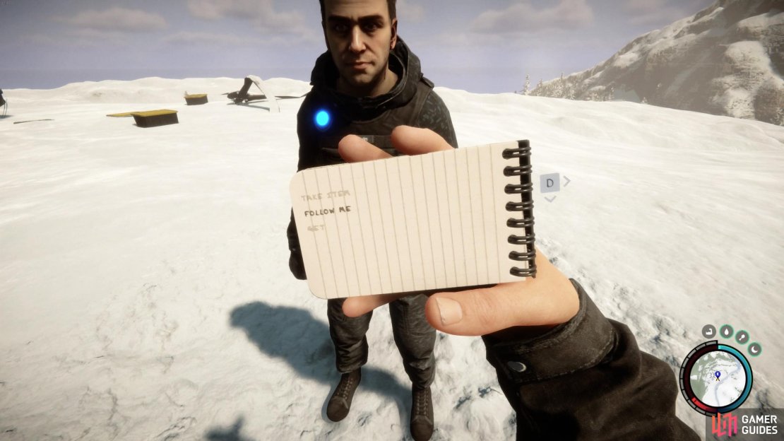 Stand in front of Kelvin and press E to interact with him and issue commands via the notepad.