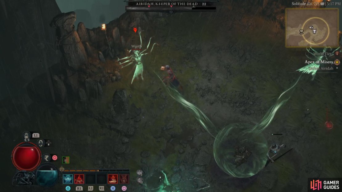 Defeat the Whirlwinds to continue dealing damage to Airidah.