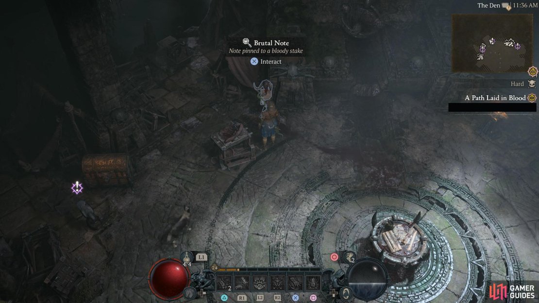 Inspecting the Brutal Note will start the quest to unlock Varyana.