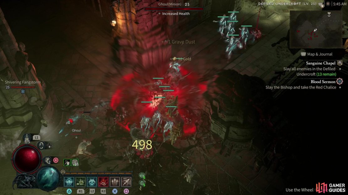 Exterminate all the enemies in the Defiled Undercroft,